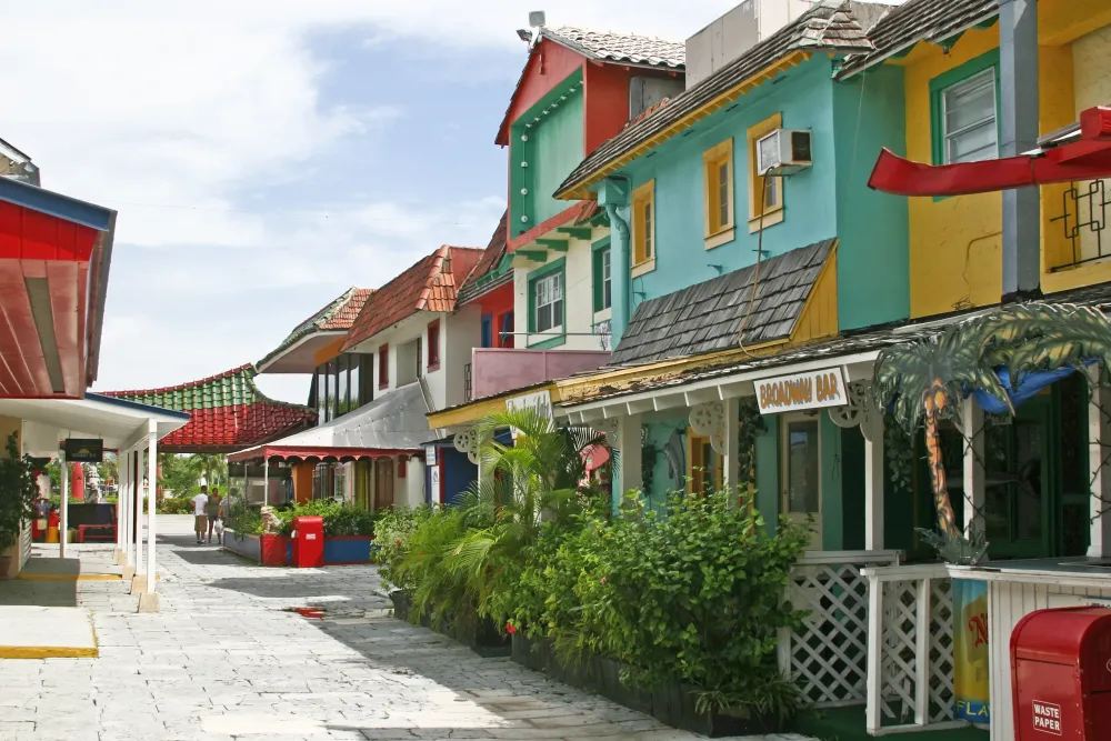 Quaint street in the Bahamas