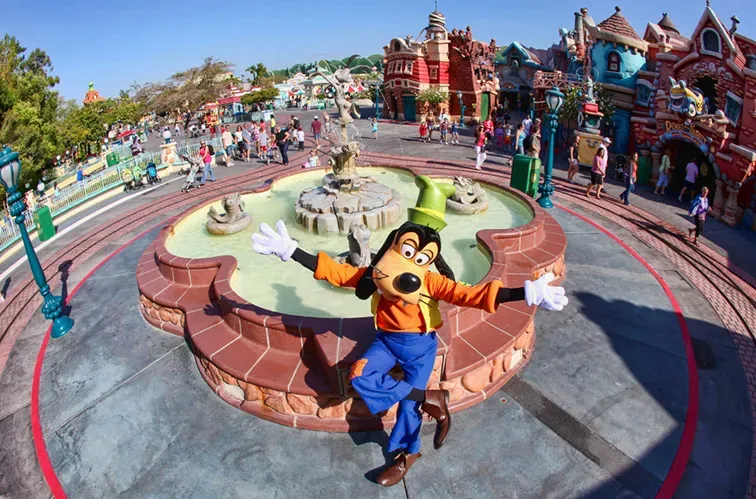 pluto at disneyland; Courtesy Disney