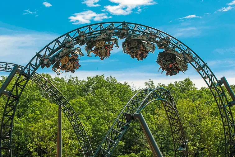 The Time Traveler ride at Silver Dollar City.; Courtesy Silver Dollar City