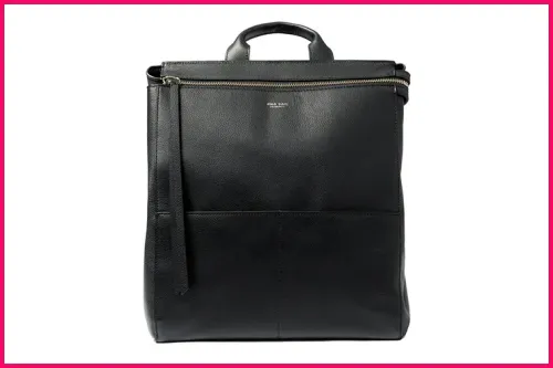 Mina Baie Harper Backpack ā Leather Diaper Bag; Courtesy Mina Baie