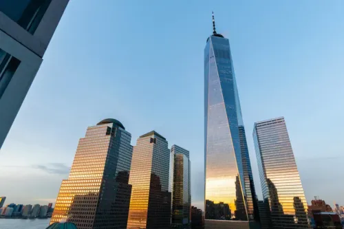 World Trade Center at sunset