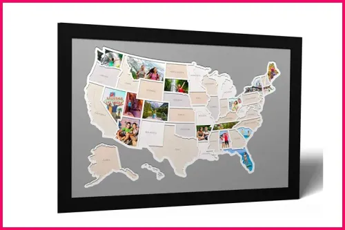 50 States USA Photo Map; Courtesy of Amazon
