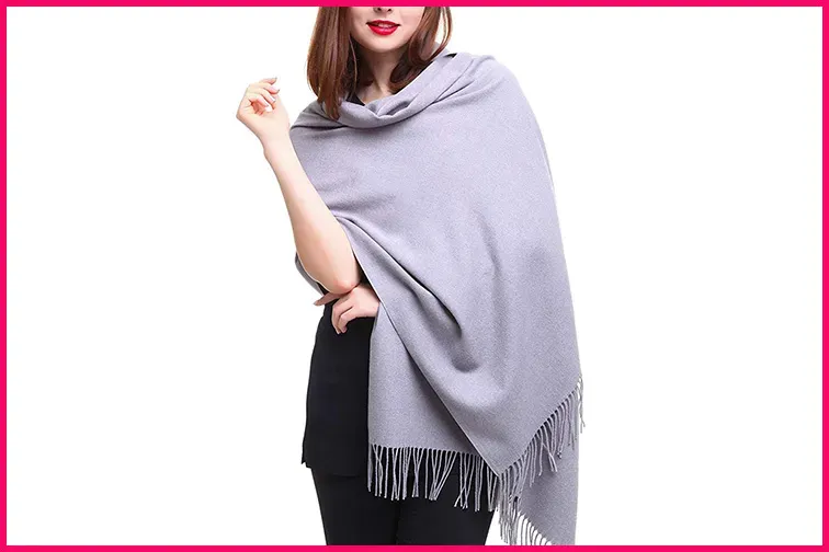 Reemonde Extra Soft Cashmere Blend Pashmina Shawl; Courtesy of Amazon
