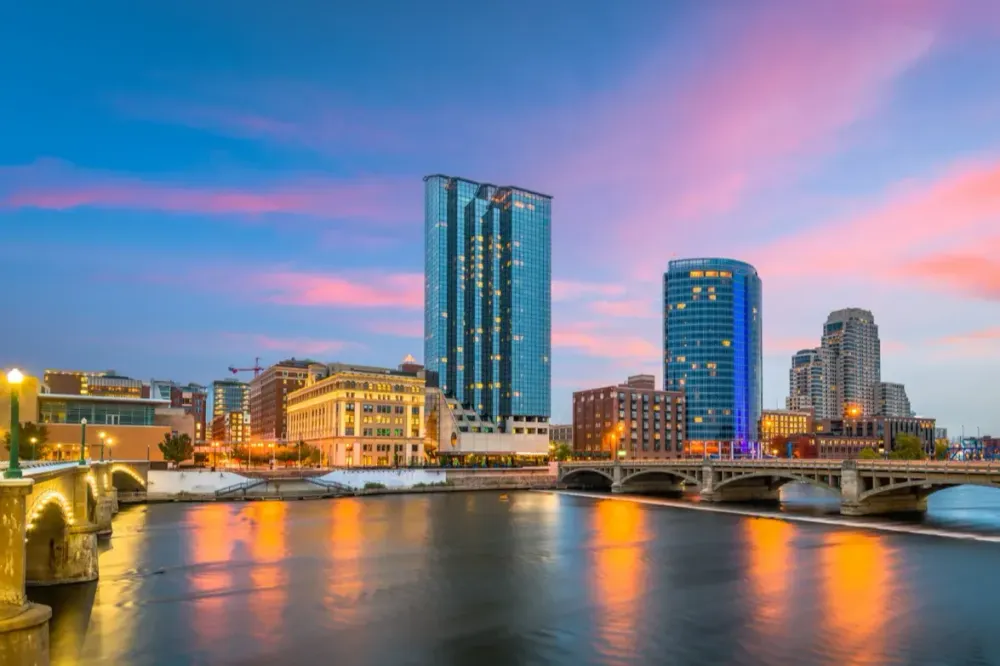 Grand Rapids, Michigan, USA Downtown Skyline