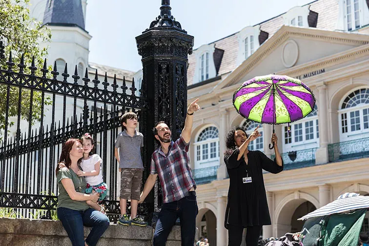 Family on a Tour in New Orleans