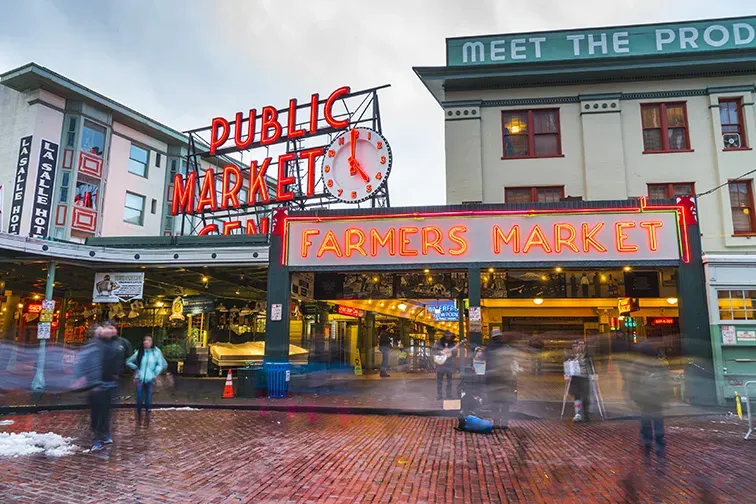 Seattle pike place market; Courtesy of Checubus /Shutterstock