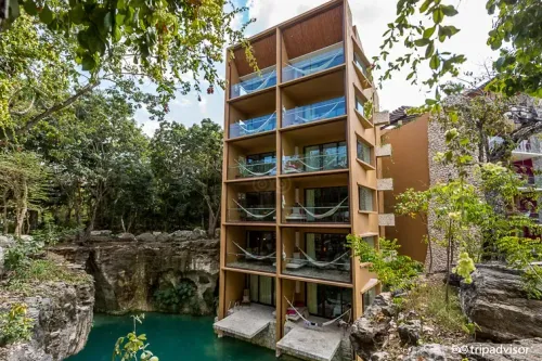 Hotel Xcaret room balconies and pool; TripAdvisor Expert Photo