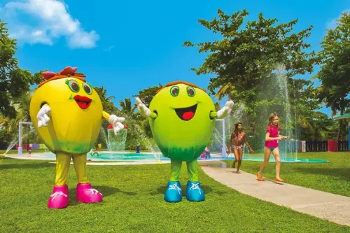Coconut Bay Beach Resort & Spa mascots; Courtesy of Coconut Bay Beach Resort & Spa