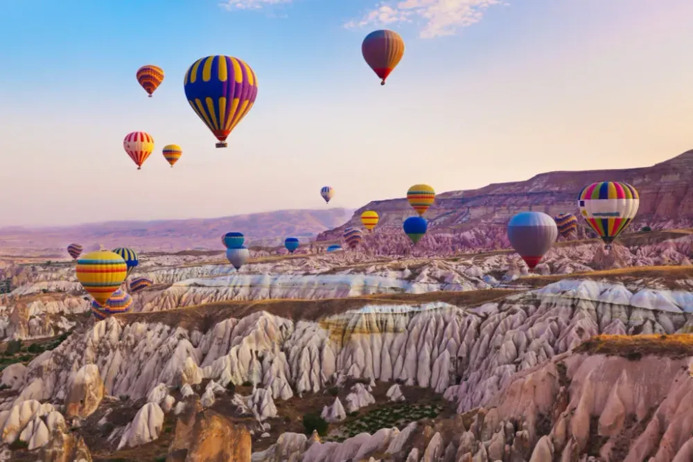 Hot air balloons over Cappadocia, Turkey