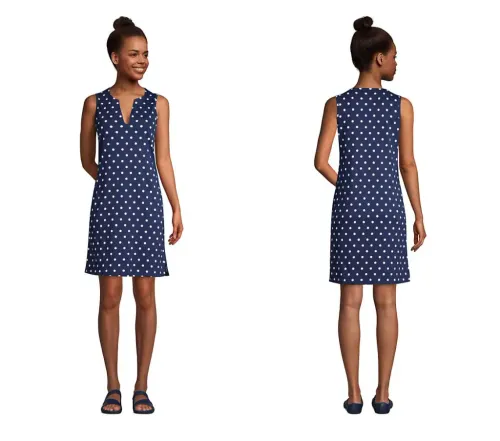 Land’s End Women’s Cotton Jersey Sleeveless Dress