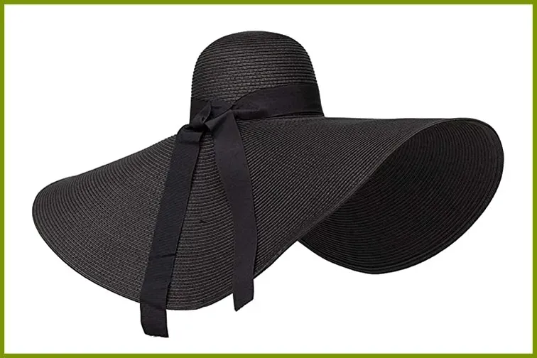 Large, black sun hat