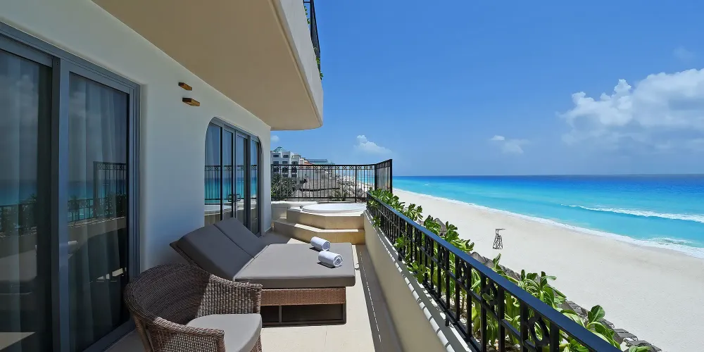 Guestroom Balcony at Grand Fiesta Americana Condesa Cancun; Courtesy of Grand Fiesta Americana Condesa Cancun