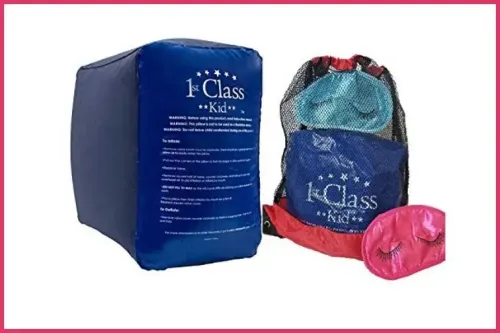 1st Class Kid Travel Pillow Inflatable Footrest