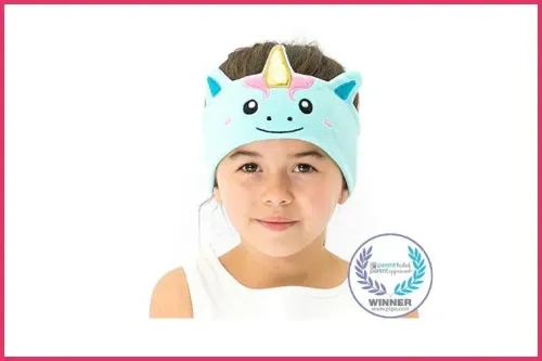 Child wearing CozyPhones headphones 