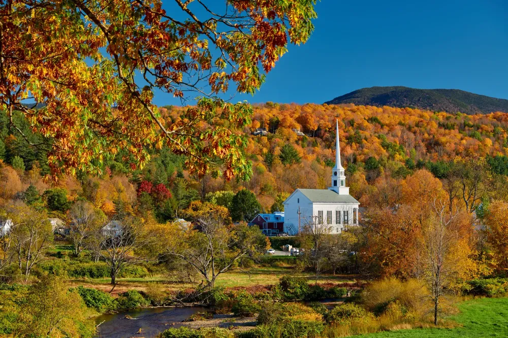 Stowe, Vermont in autumn