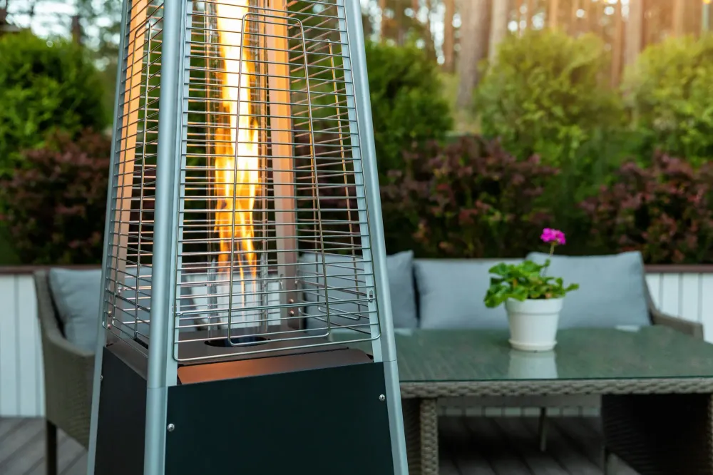 Outdoor heater on patio