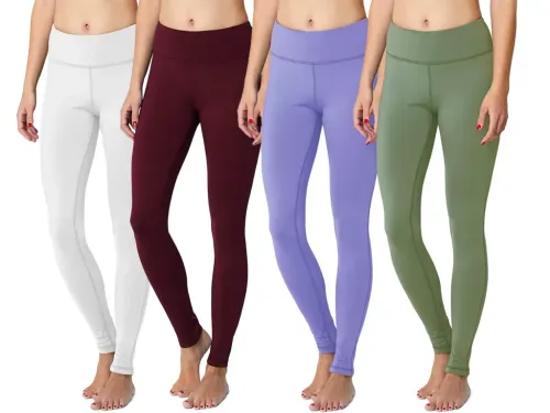 BALEAF Women's Fleece Lined Leggings in white, red, purple, and green