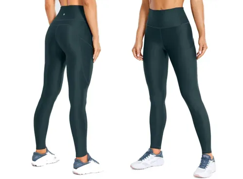 CRZ Yoga Women's Thermal Fleece Lined Leggings With Pockets