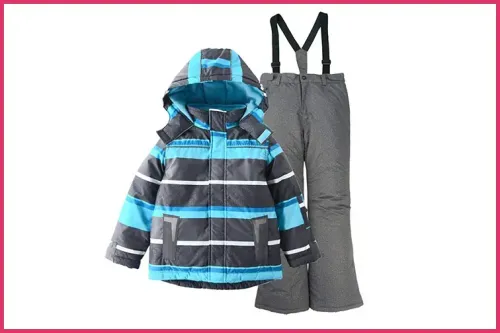 M2C Boys Thicken Warm Hooded Striped Ski Snowsuit; Courtesy of Amazon