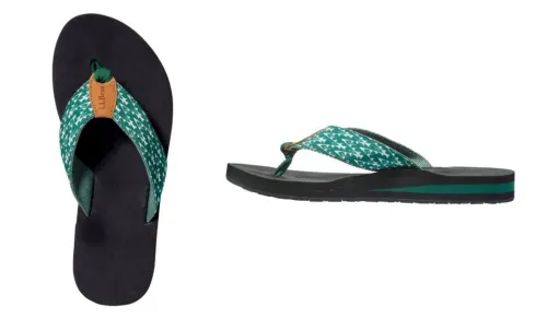 Two views of L.L.Bean Women's Maine Isle Flip-Flops 