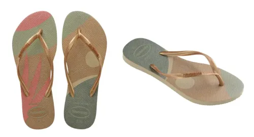 Two views from Havianas Slim Palette Flip Flop