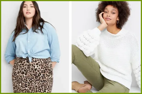 Two models wearing outfits available from Stitch Fix