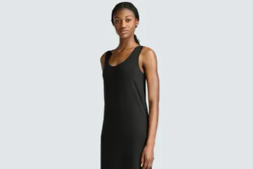 Women's Midi Merino Travel Dress in Black 