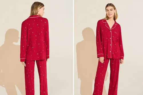 Model wearing the Eberjey TENCEL Modal PJ Set 