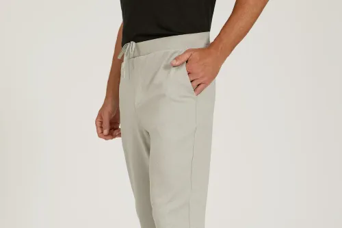 Men wearing Silver Gray Heather Performance Stretch Jogger