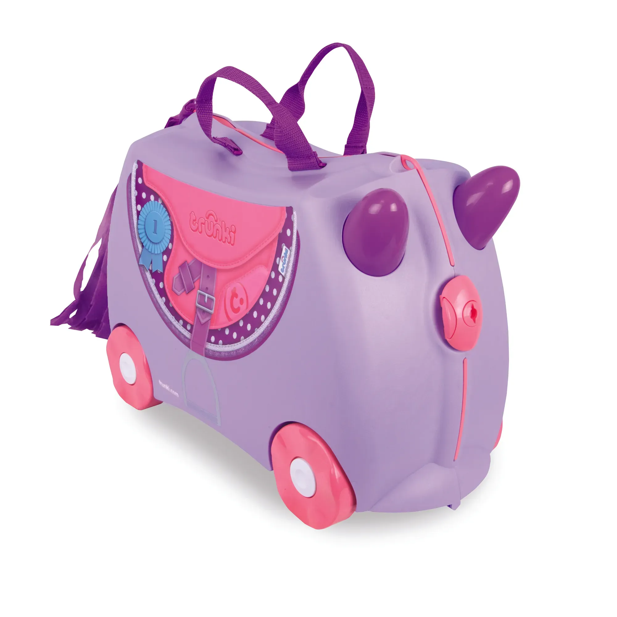 Valise Enfant Trunki Rose Violet – Bagage à Roulettes Cabine, Solide, Cadenas, Occasion